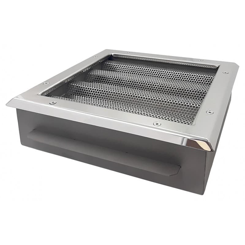 Картинка для Водозабор с сетчатой крышкой 570x400х150 (пленка) 2хG4" (внутр.) нерж. AISI-316